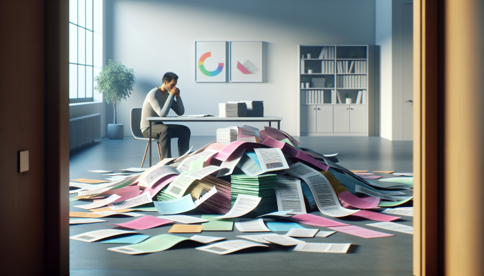Understanding the Effects of Debt Consolidation on Future Loans: Impact Explained | DCL Understanding the Effects of Debt Consolidation on Future Loans: A person consolidating colourful debt papers into one clear document in a serene office, symbolising financial relief.