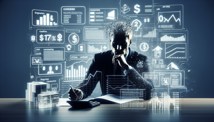 Strategies for Comparing Debt Consolidation Loan Origination Fees Person comparing loan offers, using calculators and charts to analyze origination fees and interest rates.