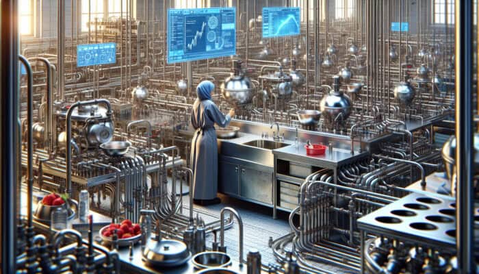 Commercial Plumbing Services in Langley: A commercial kitchen with a plumber fixing a leak, ensuring operational efficiency and health compliance.