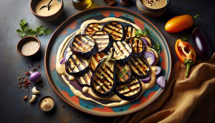 Grilled Eggplant with Irresistible Tahini Sauce
