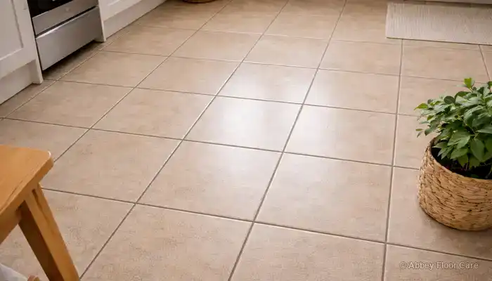 Uneven grout lines changing the look of a tiled floor