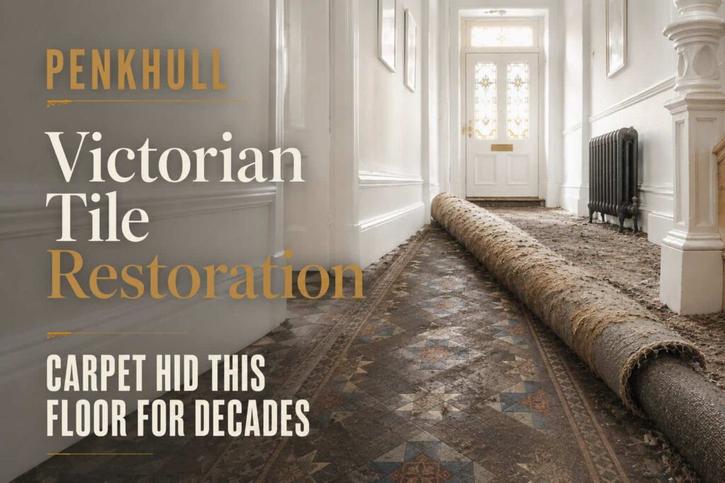 Victorian Tile Restoration Unveiled Beneath Old Carpet